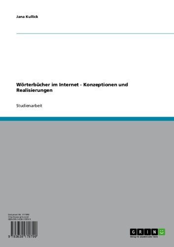 Wörterbücher im Internet - Konzeptionen und Realisierungen (German Edition)