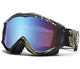 Smith Fuel Graphic Motorcycle Goggles Black Crest Frame w/Sensor Mirror Lens