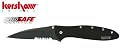 Kershaw Ken Onion Black Leek Serrated Folding Knife with Speed Safe