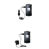 Essential Kit for the Samsung SGH-V804 - includes Car and Wall Charger with Rapid Charge Technology - Gomadic Brand w/ TipExchange Technology