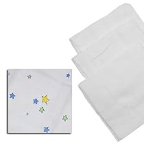 Odenwälder Doppel-Mullwindel 3er Pack Sterne, 80x80 cm