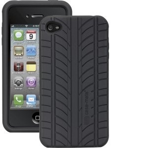 Case-Mate Apple iPhone 4 Vroom Silicone Case Tire BLACK