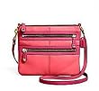 AUTHENTIC COACH BONNIE LEATHER ZIP CROSSBODY SWINGPACK 42548 (Coral/Fuchsia)