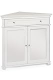 Hampton Bay 32"w Corner Storage Cabinet With Two Wood Doors, WOOD DOORS, WHITE