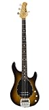 Ernie Ball Music Man Classic Collection Sterling 4 String Bass - Single Humbucker Tobacco Burst Finished Birdseye Maple Neck Black Pickguard