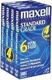 Maxell STD-T-120 Video VHS, 4 Pack