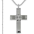Stainless Steel Cross Pendant on 22" Bead Chain