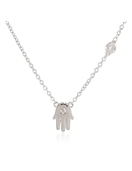 Shy by Sydney Evan Diamond Bezel Hamsa Necklace