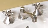 New York Widespread Lavatory Faucet (Cross Handles) - Brushed Nickel