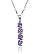 Sterling Silver Amethyst Pendant, 18