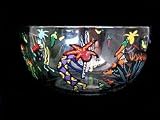 Chilies & Kokopelli Design - Hand Painted - Serving Bowl - 8 inch diameter