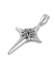 Star of Bethlehem 30MM Cross Pendant Sterling Silver 925