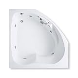 Jason Designer Delizia DE4646 Corner 55 x 55 x 20.5 Combination Air-Whirlpool Hydrotherapy Bathtub Standard Edition - White