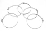 Big Horn 11742PK 4-Inch Hose Clamp, Flat Style, 5-Pack