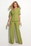 metrostyle Notched Neck Pantsuit