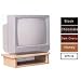 TV and VCR Swivel Base - Wood - Black Finish (Black) (5.5h x 20w x 13d)
