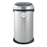 Brabantia 378706 Touch Bin 50-Liter Fingerprint-Proof Waste Bin, Brushed Stainless Steel by 