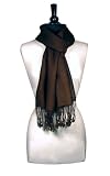 100% Pashmina Dark BROWN Shawl Wrap. Woman's Scarf.