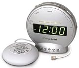 Sonic Alert SBT425ss Digital Sonic Boom Loud Vibrating Alarm Clock with Telephone Signaler