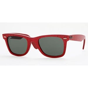 Ray Ban 2140 Original Wayfarer Sunglasses - 992 Red Green Lens- 50mm