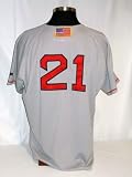 Roger Clemens Boston Red Sox Authentic Jersey w/ Jackie Robinson Patch & US Flag - MLB Authentic Adult Jerseys