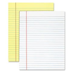 Glue Top Ruled Pads, Legal Rule, 8-1/2 x 11, Canary, 12 50-Sheet Pads/