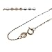 18k Dual White & Rose Gold 0.75mm Sparkling Beaded Chain - by Dahlia Classic Jewelry Collection