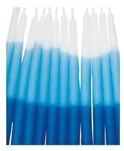 Hanukkah Candles 45 Blue & White 45 Hand Dipped