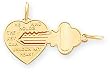 14K Gold Key To My Heart Charm