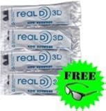 RealD Kids Children's 3D glasses 4 Pack for Passive 3D TV's from Vizio, Toshiba, LG, Philips and JVC - 4 Pairs