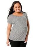 Motherhood Maternity: Plus Size Short Sleeve V-neck Maternity T Shirt