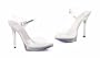Women's 5 Inch Heel Clear Sandal (Clear;7)