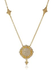 Freida Rothman Belargo Jewelry Pave Disc Drop Necklace, 18"