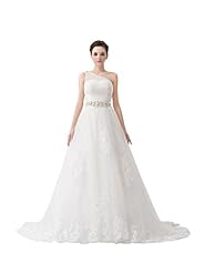 A-line Satin/Tulle  Applique Lace-Up Asymmetric  Dress with a Court Train  With Rhinestones