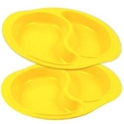 Natural Corn 2pk Toddler 7" Divided Plates - BPA Free