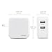FORDIGI 24W/4.8A - 2.4A per Port Foldable Plug Dual USB Travel/Home/Wall Charger Adapter for iPhone 6 plus, 6, 5s, 5c, 5; Samsung Galaxy S5, S4, S3, Note 4, 3, 2; iPad 5,4,3,Air, mini; ipod Touch, nano; LG G2; Nexus 5, 7; Motorola Droid RAZR MAXX; Blackberry; Nook Color; Bluetooth Speakers & Headsets; HTC One X V S; External Batteries and more (White)