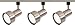 Nuvo Lighting TK340 3-Light R30/PAR30 Longneck Step Cylinder Track Light Kit, Brushed Nickel