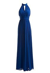 Halter Chiffon High-Neck Evening Dress/Bridesmaid Dress/Prom Dress/Party Dress 