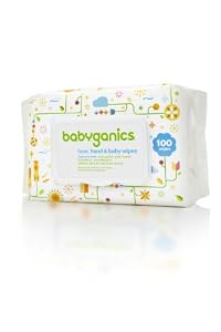 BabyGanics Thick N' Kleen Extra Gentle Baby Wipes, Lidded Soft Pack, 100 Count  (Pack of 3), Packaging May Vary