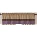 Jacaranda Collection Plum, Camel & Chocolate Micro Suede Curtans Striped Window Valance