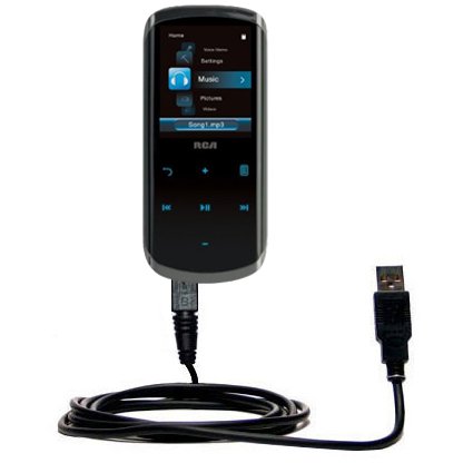 Classic Straight USB Cable for the RCA M4508 Lyra Digital Media Player with Power Hot Sync and Charge capabilities - uses Gomadic TipExchange Technology