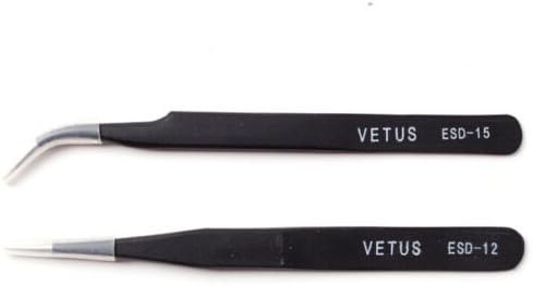 2pcs/lot Straight+Curved Black color Tweezer for Eyelash Extensions Stainless Steel Nail Rhinestone Nippers