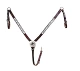 Tory Leather Pleasure Motif Style Silver 1 Wide Breast Strap