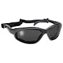 Freedom Black Padded Frame Sports Motorcycle Sunglasses Smoke Lens