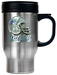 New England Patriots Stainless Steel Travel Mug - Football Sports Merchandise
