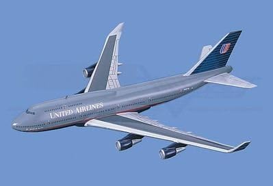Boeing 747-400,ย United Airlines Aircraft Model Mahogany Display Model / Toy. Scale: 1/75