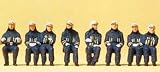Preiser 10483 Firemen Seated Driver & Crew (8)