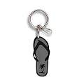 Black Palm Tree Flip Flop Plastisol Key Chain