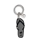 Black Palm Tree Flip Flop Plastisol Key Chain