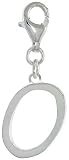 Sterling Silver Alphabet Letter Initial O Charm for Bracelet, Anklet or Necklace